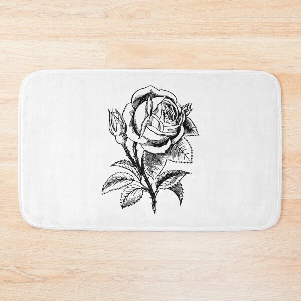 Item preview, Black and White Rose Floral designed and sold by silviaol.