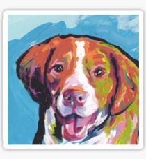 Brittany Spaniel Bright colorful pop dog art Sticker