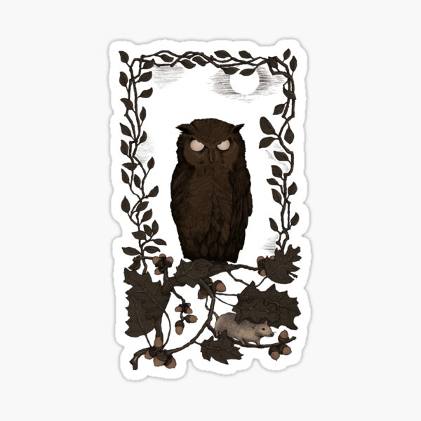 Owl and rat Sticker