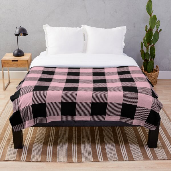 Aperçu de l'œuvre LIGHT PINK + BLACK BUFFALO PLAID créée et vendue par MerakiCreative.