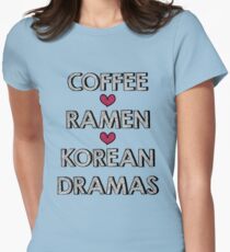 Camiseta entallada para mujer Café - Ramen - Dramas coreanos
