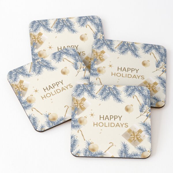 Item preview, Happy Holidays Blueish Ornaments designed and sold by MaiZephyr.