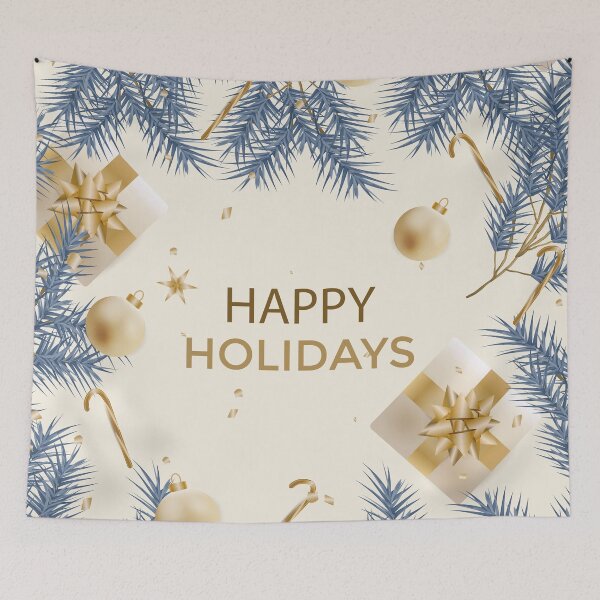 Item preview, Happy Holidays Blueish Ornaments designed and sold by MaiZephyr.