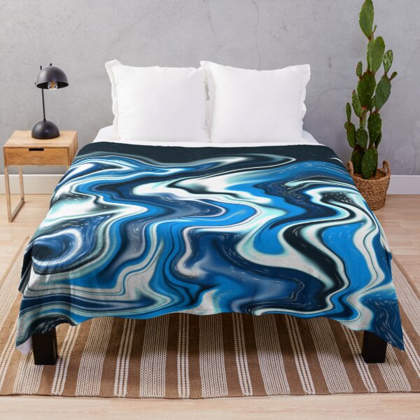 Item preview, Melting Snow, abstract digital fluid pour designed and sold by MayGreenAbgrall.