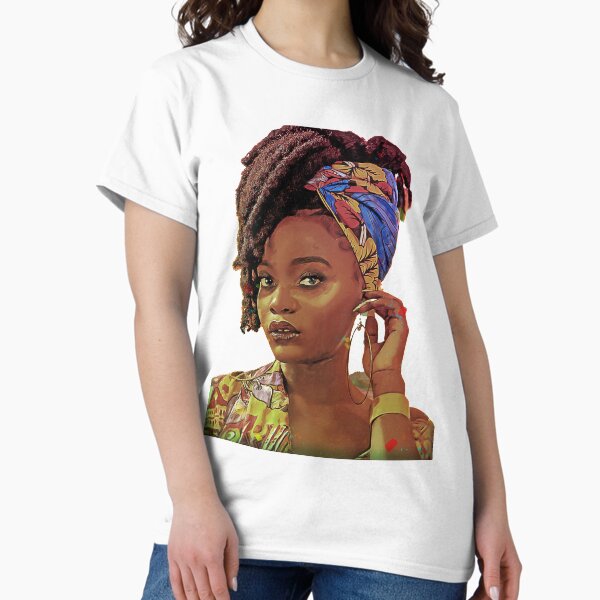 Item preview, Black Women T-shirt New Hairstyle Trend designed and sold by marmothel.