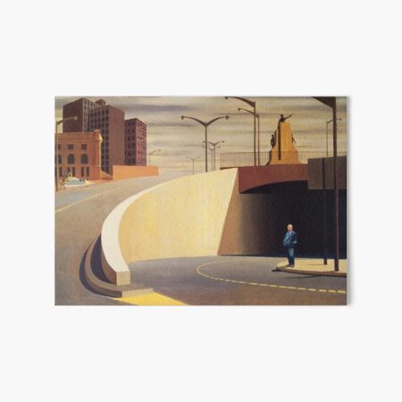 Jeffrey Smart - Cahill Expressway (1962), oil on canvas. High quality reproduction print of the iconic painting by the great Australian painter. Art Board Print