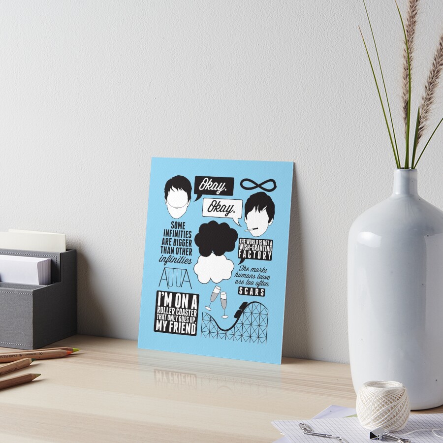 The Fault In Our Stars Collage Art Board Print