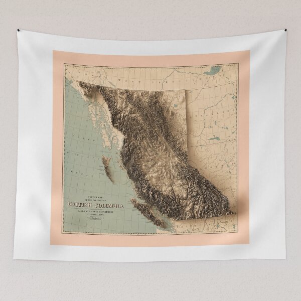 Item preview, 1899 British Columbia, Canada Relief Map 3D digitally-rendered designed and sold by ThinkAboutMaps.
