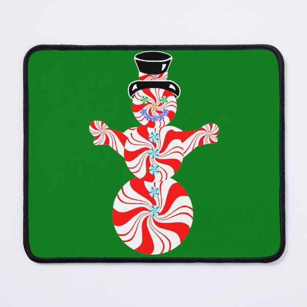 Item preview, Red and White Striped Peppermint Christmas Snowman designed and sold by Deborah Camp.
