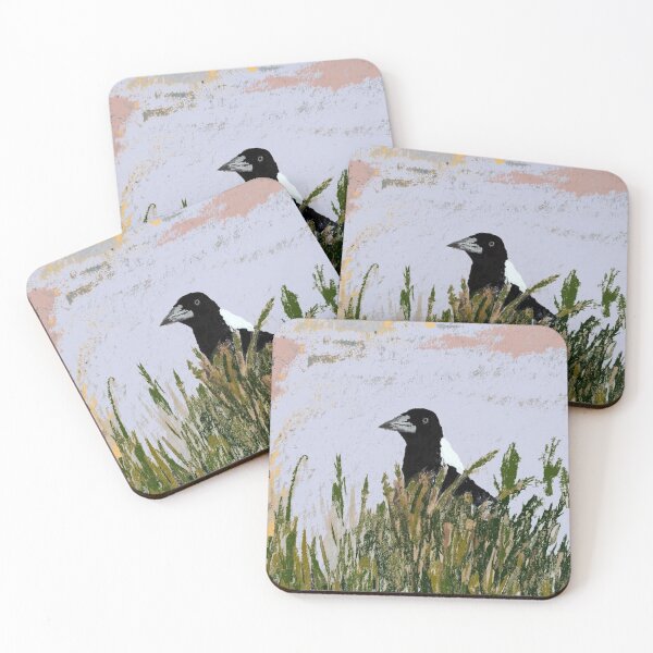 Item preview, magpie in field designed and sold by bluegumleaf.