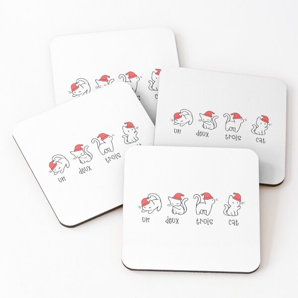 Item preview, Un deux trois cat - Kitty lovers - French number misspell- Funny animals - Francais numero designed and sold by Dolphin Graphic.