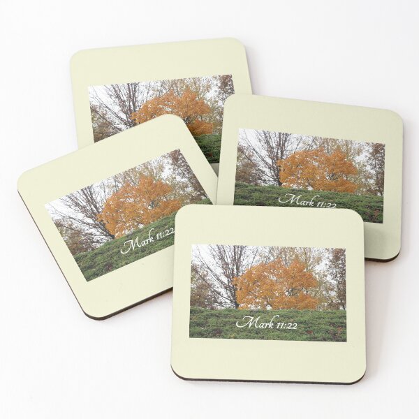 Item preview, Autumn Trees and Green Bushes Mark 11:22 Scripture designed and sold by JariHawk.