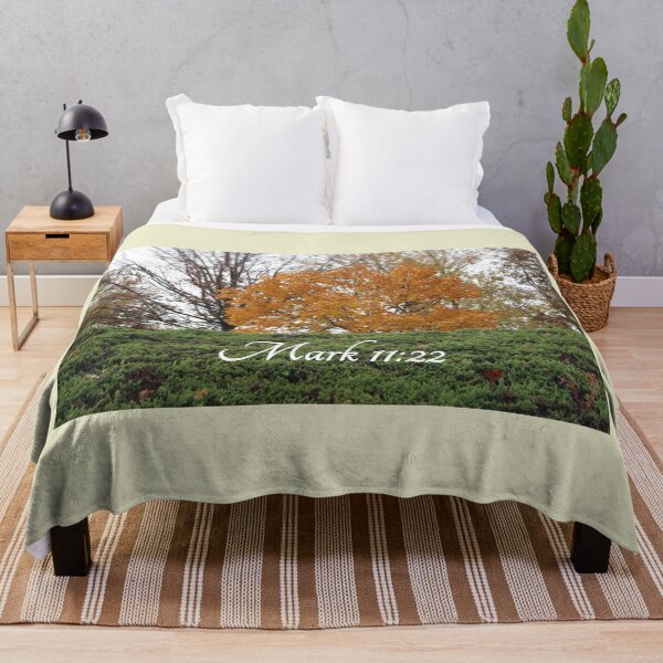 Item preview, Autumn Trees and Green Bushes Mark 11:22 Scripture designed and sold by JariHawk.