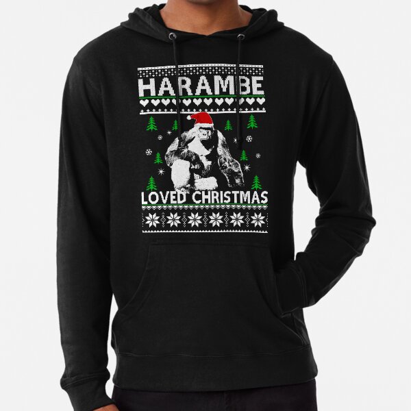 harambe loved christmas sweater