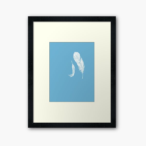 Bird feathers art work Framed Art Print