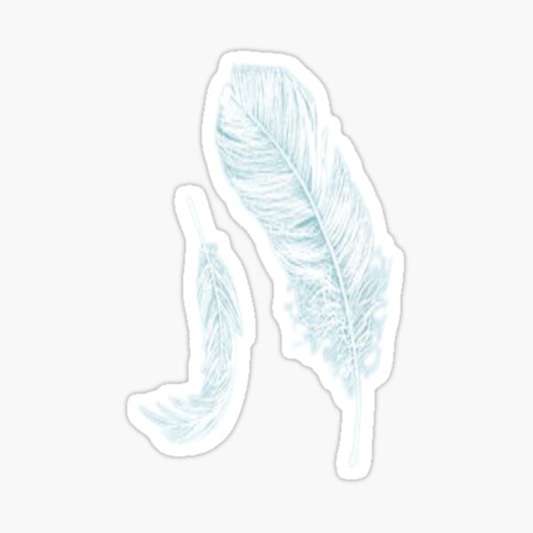 Bird feathers art work Sticker