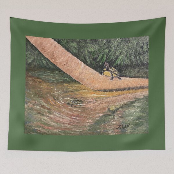 Item preview, Turtle on Fallen Palm designed and sold by KarenZuk.