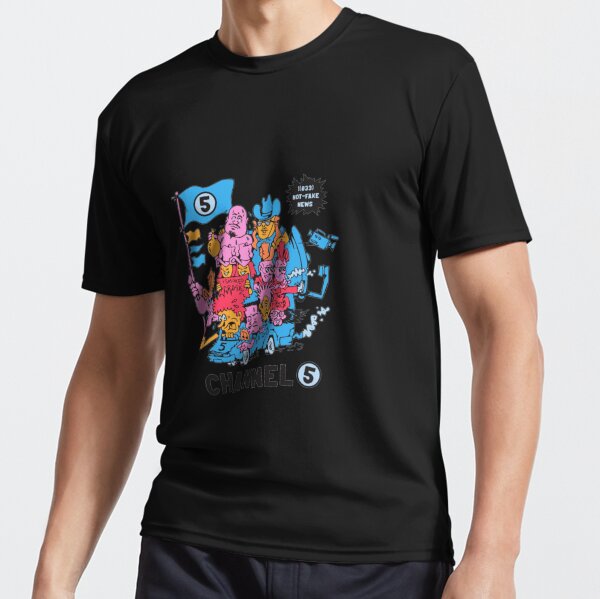 Channel 5, racing you your news! Active T-Shirt for Sale by