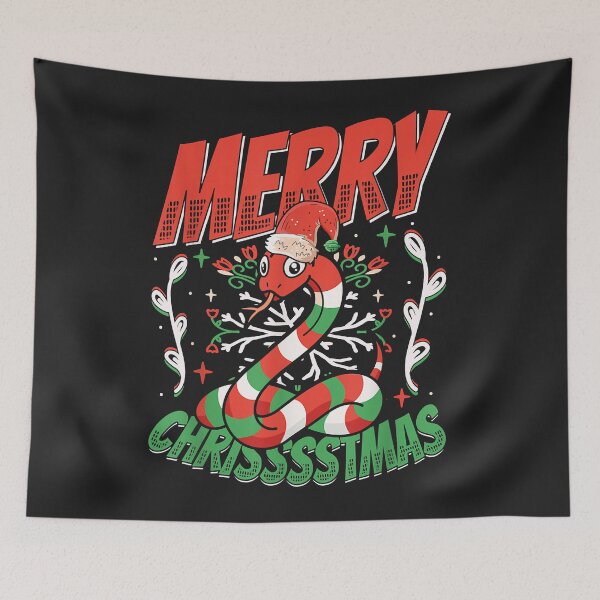 Item preview, Herpetology Merry Christmas Santa Hat Snake designed and sold by virnmjan.