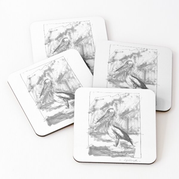 Item preview, Ink Sketch of Pelican designed and sold by GoldsmithGifts.