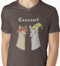 Llamas with Hats - Caaaarl Men's V-Neck T-Shirt