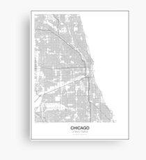Chicago Minimalist Map Canvas Print