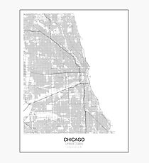 Chicago Minimalist Map Photographic Print