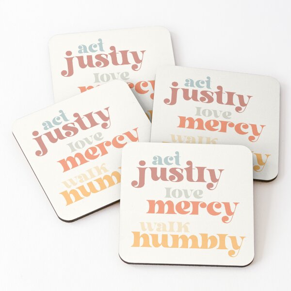 Item preview, Act Justly, Love Mercy, Walk Humbly - social justice Bible (retro light colors) designed and sold by Ofeefee.