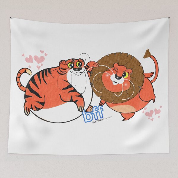 Item preview, Best friend forever - tiger and lion  designed and sold by Shirley cute art .