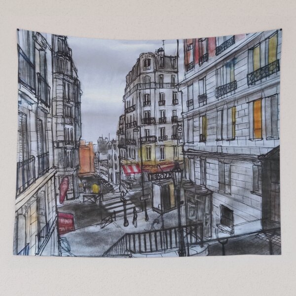 Item preview, Montmartre stairs designed and sold by UMA Urban Sketch.