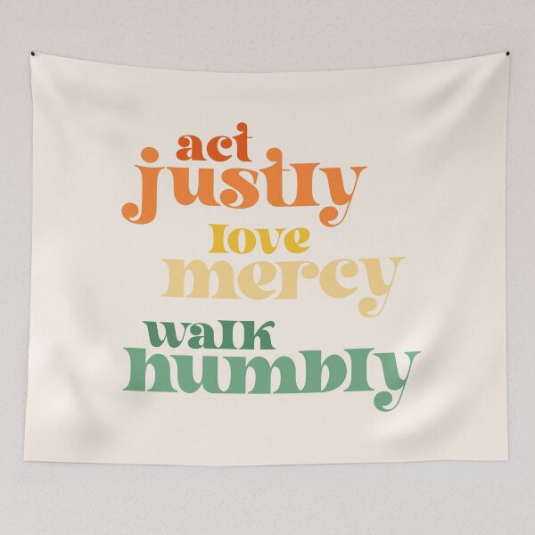 Item preview, Act Justly, Love Mercy, Walk Humbly - social justice Bible (retro bright colors) designed and sold by Ofeefee.