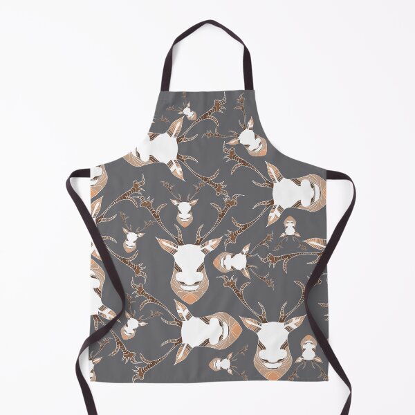 Item preview, Deer pattern on grey designed and sold by Shirlei Barnes.