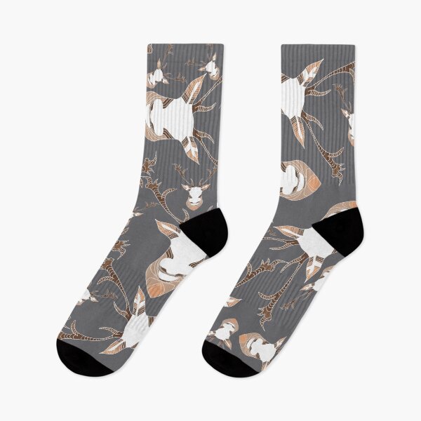 Item preview, Deer pattern on grey designed and sold by Shirlei  Barnes.