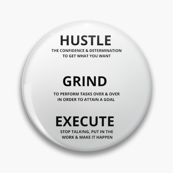 Item preview, Motivation thought hustle grind execute  designed and sold by jayron88.