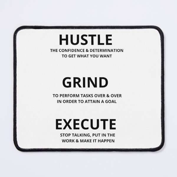 Item preview, Motivation thought hustle grind execute  designed and sold by jayron88.