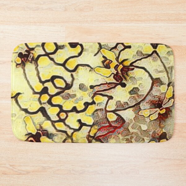 Item preview, wild bees, honey bees, honeycomb, endless pattern, monochrome, yellow, red,black designed and sold by Maria Mihailova.