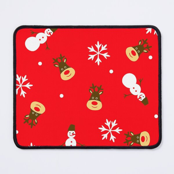 Item preview, Christmas Snowmen, Reindeer And Snowflakes Holiday Red Pattern designed and sold by DEC02.