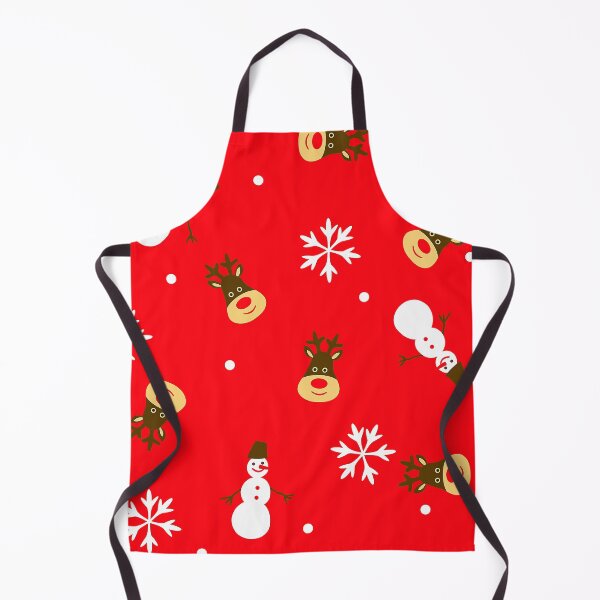 Item preview, Christmas Snowmen, Reindeer And Snowflakes Holiday Red Pattern designed and sold by DEC02.
