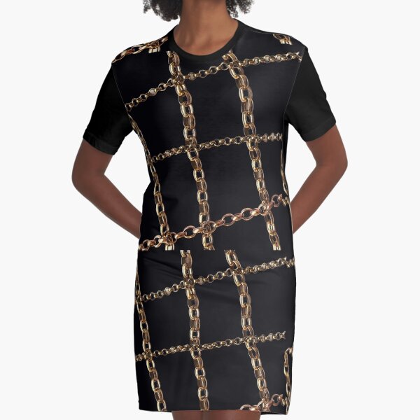 Gold chain shirt clearance dress