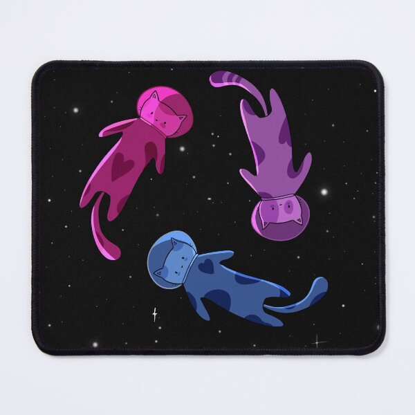 Item preview, bissexual pride astronaut cats designed and sold by callmehani.
