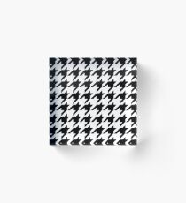 Houndstooth Pixel Pattern – Acrylic Block Acrylic Block