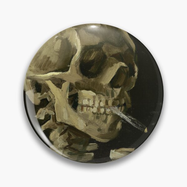 Item preview, Skull Of A Skeleton With A Burning Cigarette - Vincent Van Gogh designed and sold by maryedenoa.
