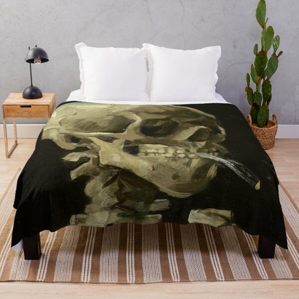 Item preview, Skull Of A Skeleton With A Burning Cigarette - Vincent Van Gogh designed and sold by maryedenoa.