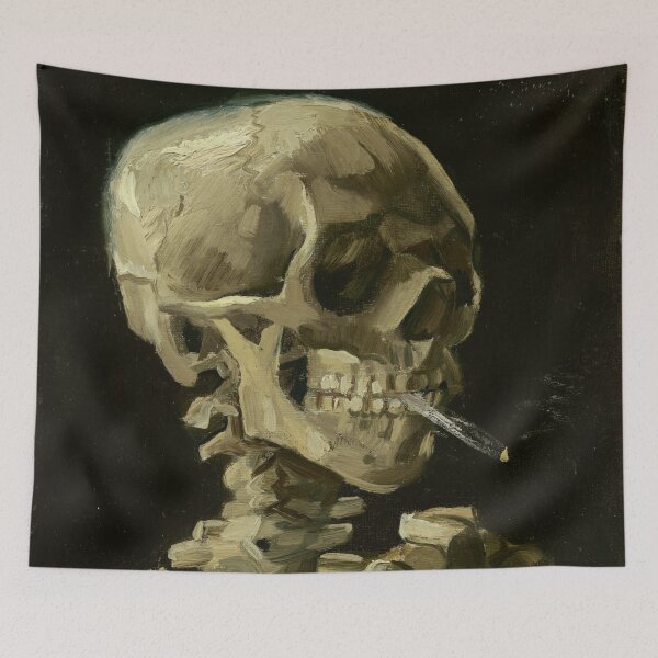 Item preview, Skull Of A Skeleton With A Burning Cigarette - Vincent Van Gogh designed and sold by maryedenoa.