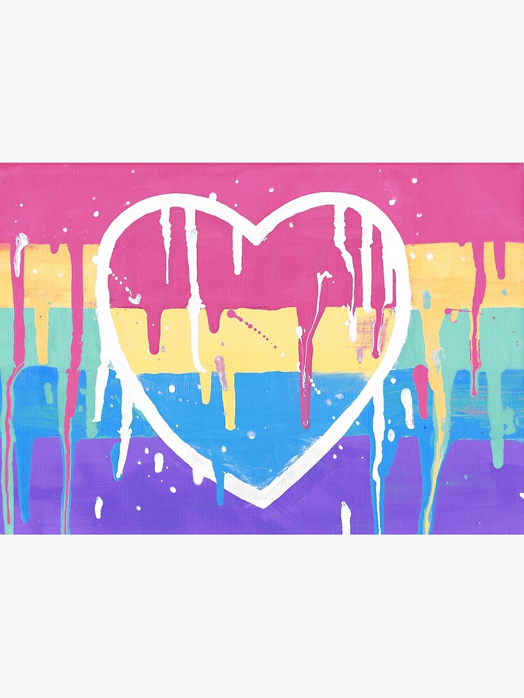 Rainbow And Pansexual Painted Pride Flag Poster For Sale By Lewin Wild Redbubble