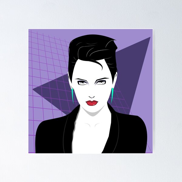 Woman On A Grid Poster
