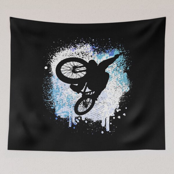 Item preview, Mountain biker jumps through the snow in winter designed and sold by Denis Rösler.