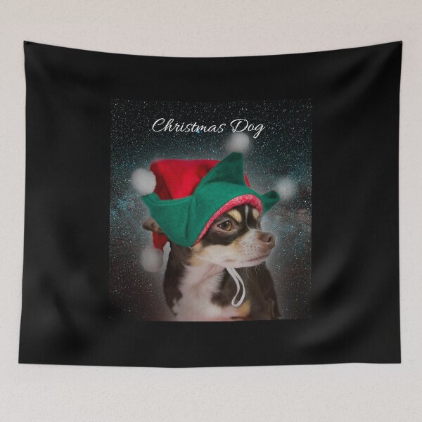 Item preview, Christmas dog dressed as an elf  designed and sold by Photorebelle.