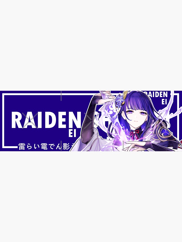 Raiden Shogun Genshin Impact Raiden Ei Bumper Stickers Gesnhin Fan