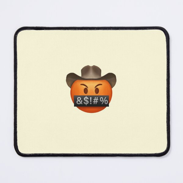 Item preview, Cursing Cowboy Emoji designed and sold by aaumen.